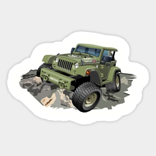 Cartoon jeep Sticker